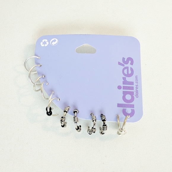 Claire's Jewelry - 💢3 for $25💢Claires 6 Prs of Silver Hoop Earrings